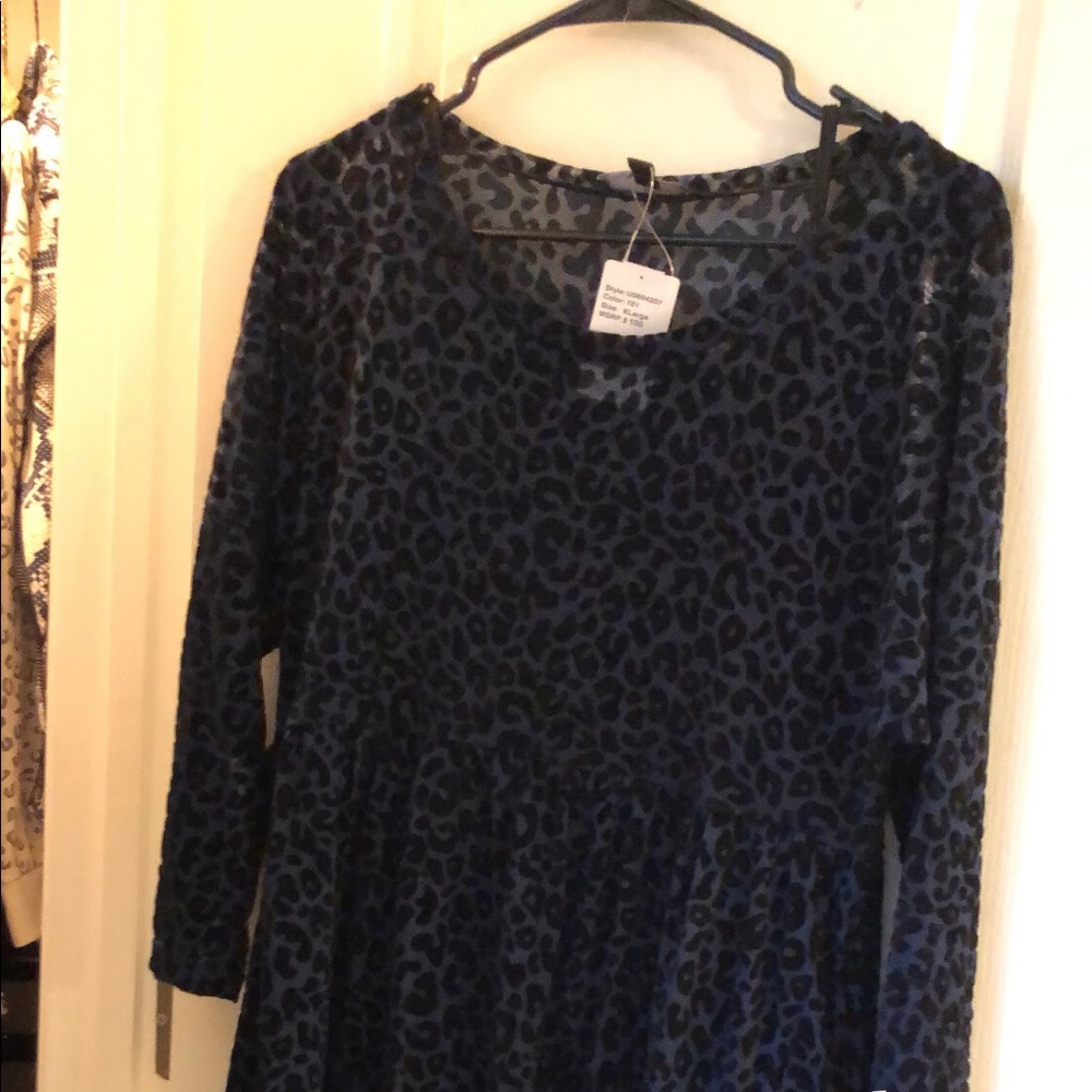 Navy and black cheetah NWT midi dress - Picture 1 of 1